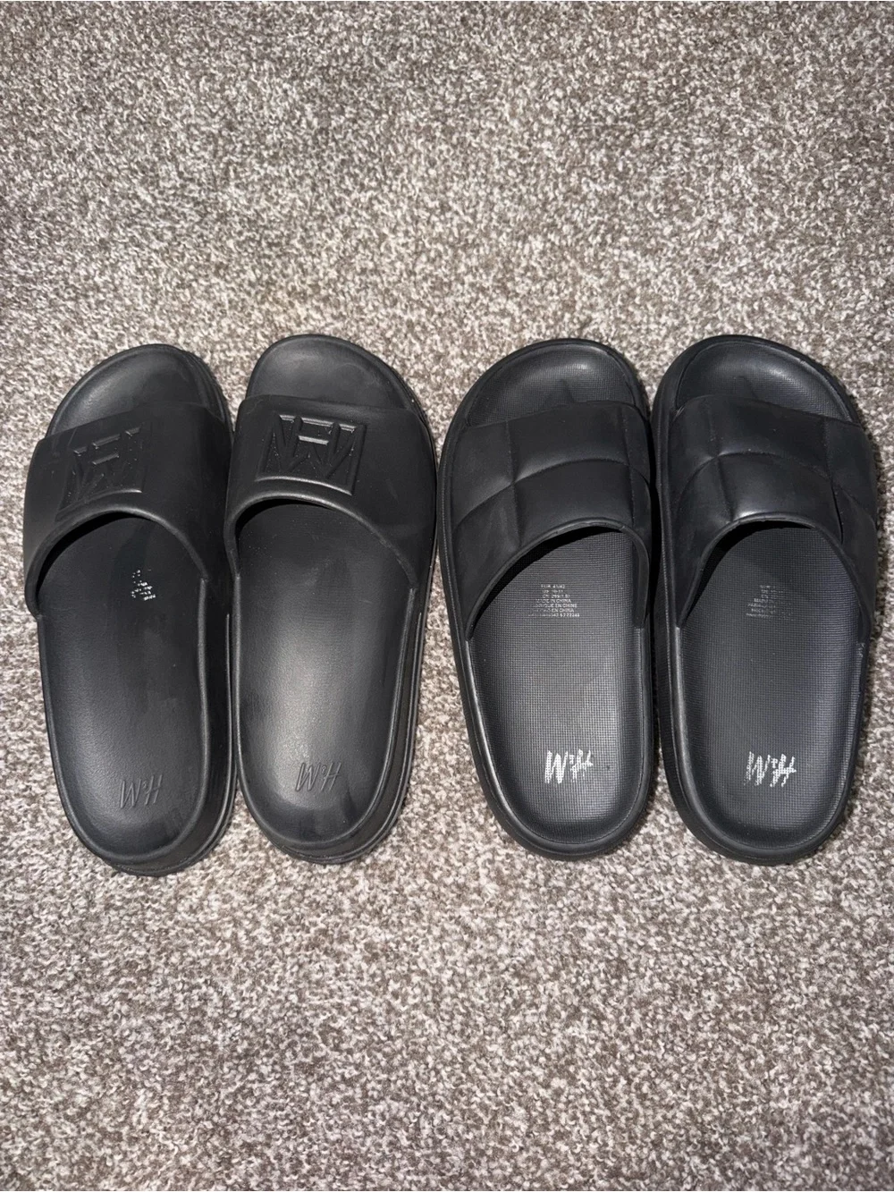 H&M Black Slide Sandals - Cushioned Slip-On
